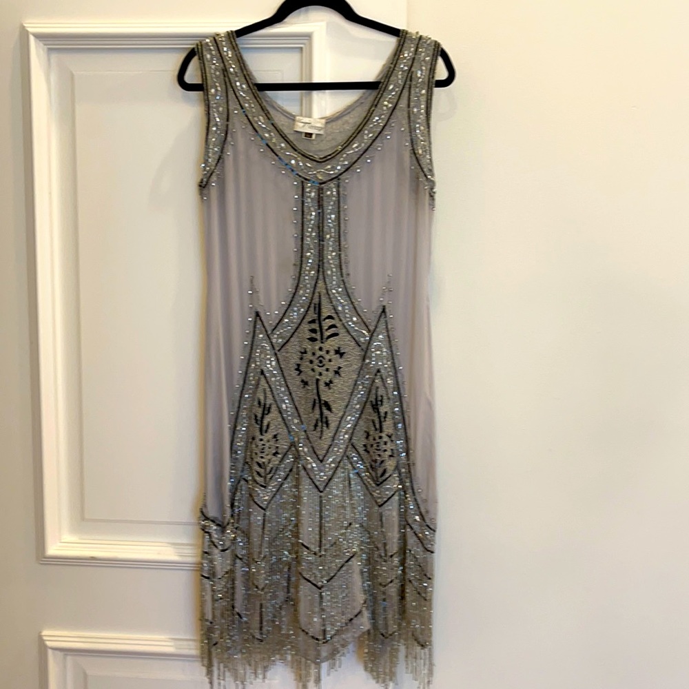 Unique Vintage 1920s Sequin Florent Flapper Dress